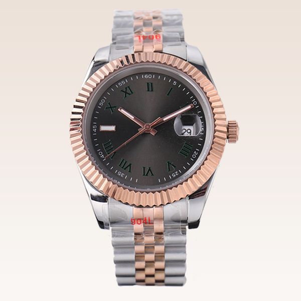 

luxury designer watch men standard watches datejust 41mm mechanical fashion folding buckle auto date multicolor dial steel band with box dhg, Slivery;brown