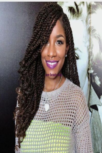 

long micro lace front braid wig full hand tied short black wigs with curly tips for women heat resistant synthetic hair8787204