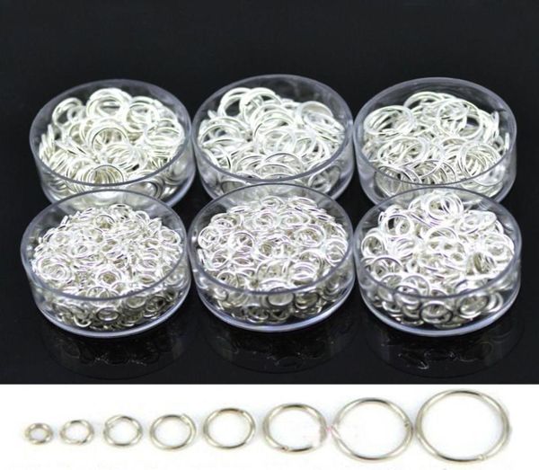 

whole 830pcs 8mm closed circle loop silver plated jump rings keychain whole lots jewelry making findings2258334