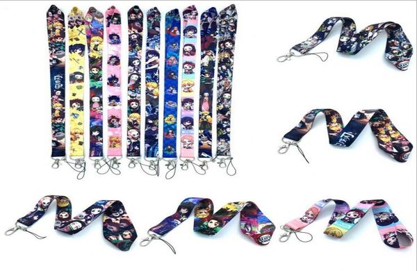 

20pcs anime lanyards cool neck strap phone keys id card holder lanyard for keys diy hanging rope5464593, Silver