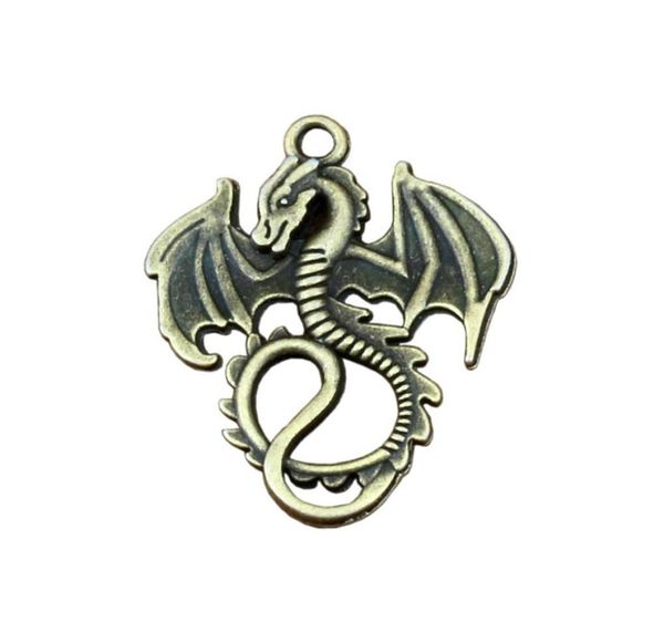 

50pcs lots antique bronze alloy dragon charms pendants for jewelry making necklace diy accessories 275x348mm a3014842213, Bronze;silver