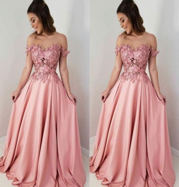 

elegant dusty rose floral flower evening bridesmaid dresses off the shoulder pearls with sleeves long formal prom party dress8773633, Black;red