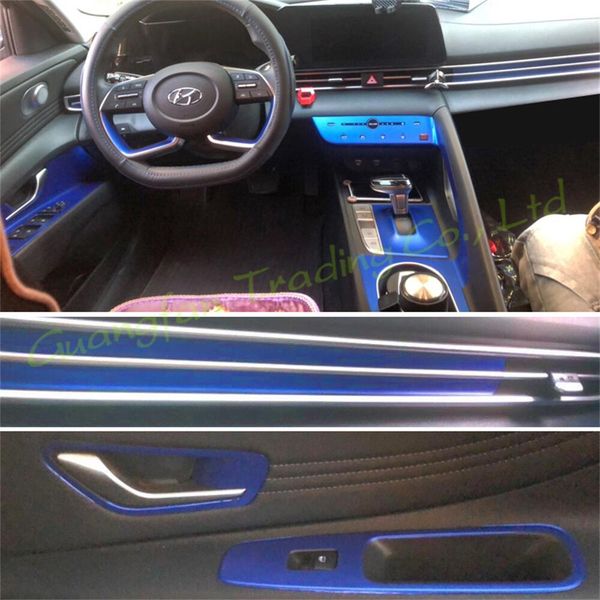 

for hyundai elantra cn7 2021 car-styling 3d/5d carbon fiber car interior center console color molding sticker decals parts