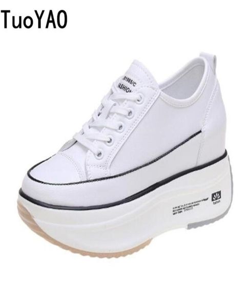 

platform women sneakers autumn stylish thick sole casual shoes 9cm breathable mesh walking shoes woman zapatos mujer new 2103222191512, Black;white