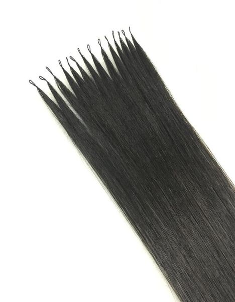 

new miniature crochet small circle feathers line hair extension unprocessed 100 real hair whole6506792, Black