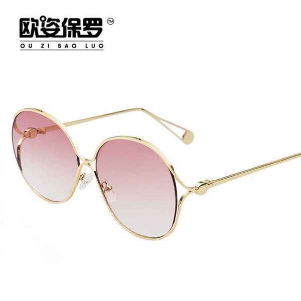 

frames 2023 fashion round frame ni ni's new gg glasses women's trend sunglasses street shoot, White;black