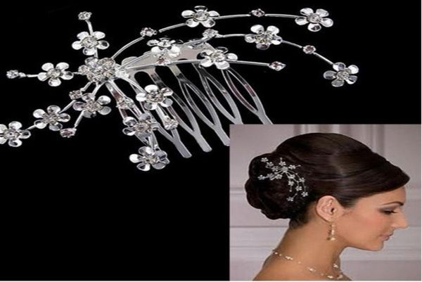 

charm party hair comb women silver rhinstone enviormental friendly wedding hair comb 6 pcs lot7922903