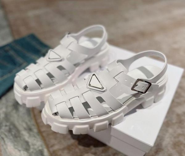 

woman foam rubber sandals chunky lightweight design of monolith sole beach footwear platform heels slippers light blue black white8703487