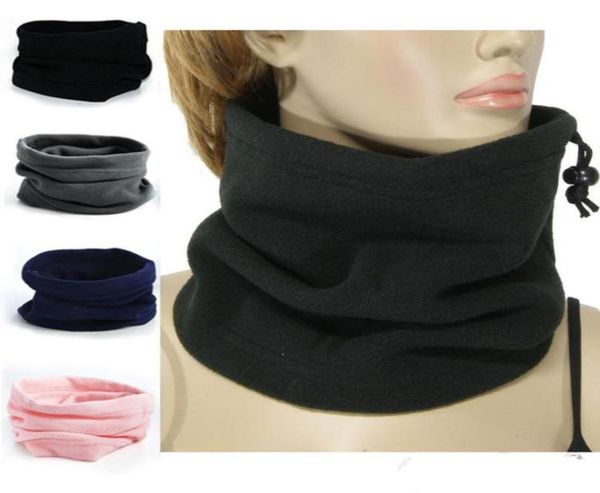 

3in1 winter women men sports thermal fleece scarf snood neck warmer face mask beanie hats2898630, Blue;gray
