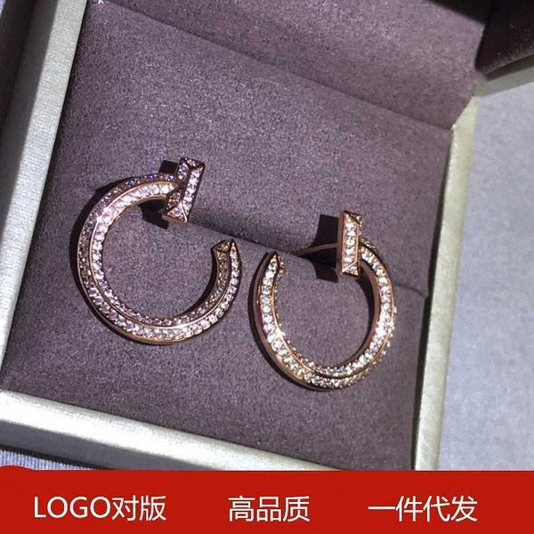 

original designer s925 silver t1 ring earrings 18k rose gold set diamond stars tanabata valentine's day gift, Golden
