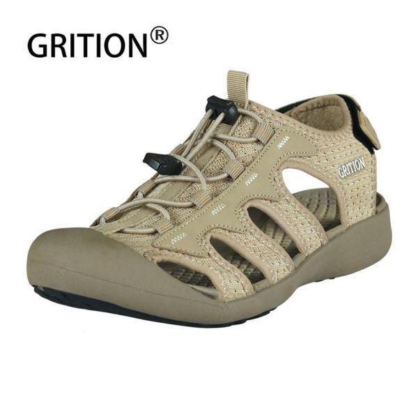 

grition women sandals flat ladies breathable outdoor shoes nonslip female summer platform soft sole sport sandals plus szie 41 109201551, Black