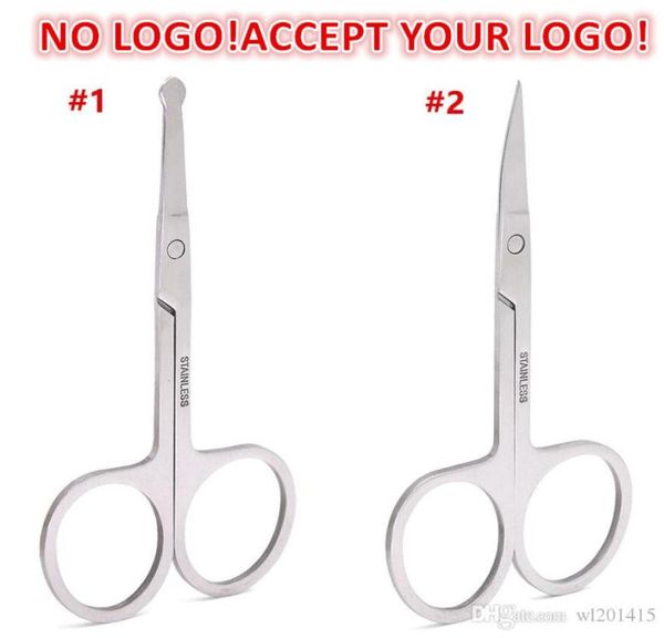 

protable nose hair scissor round head tip eyelashes curler makeup scissors accept customized logo4803032
