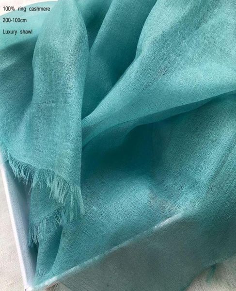 

100 cashmere scarf women fashion ring cashmere shawl thin summer winter elegant ladies soft long scarf7415355, Blue;gray