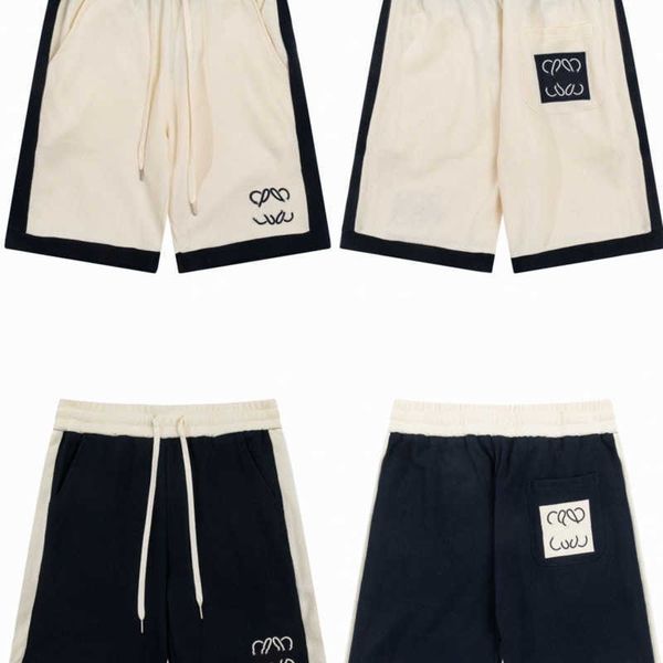 

trendy mens shorts summer loose five-point shorts designer pants men women fashion waffle letter embroidery wide-leg stretch sweatpants, White;black