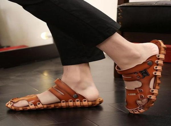 

summer new men 039s sandals trend leisure sandals beach shoes8856186, Black