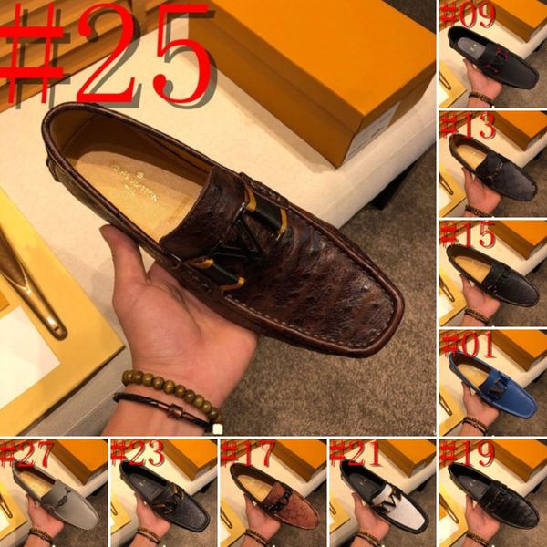 

81model casual men designer loafers spring and autumn luxurious mens moccasins shoes genuine leather men's flats shoes, Black