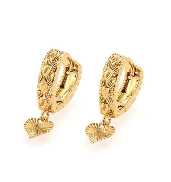 

14k gold drop earrings dangle chandelier women girl love trendy fashion jewelry hang heart african arab middle eastern arracadas7734423, Silver