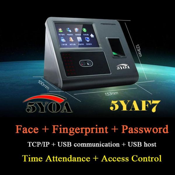 

face facial recognition device tcp ip attendance fingerprint access control biometric time clock recorder employee digital 5yaf74837009