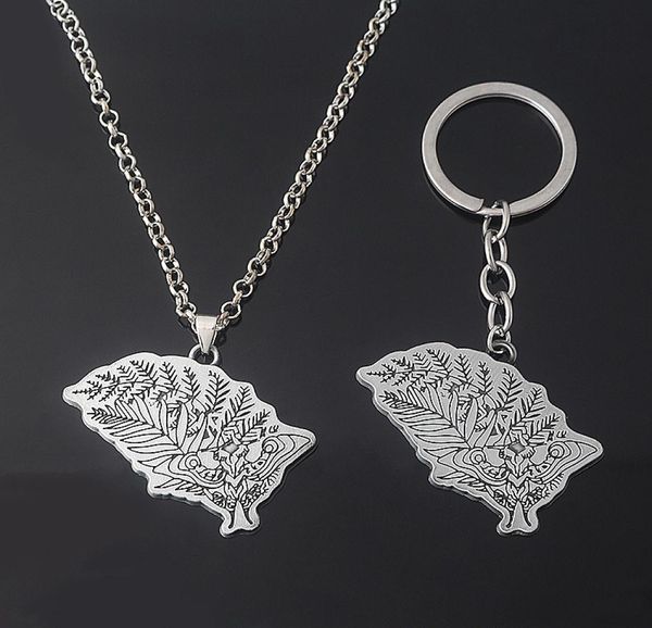 

game the last of us ellies tattoo pattern alloy keychain keyring key chains pendant necklace jewelry accessories9113988, Silver