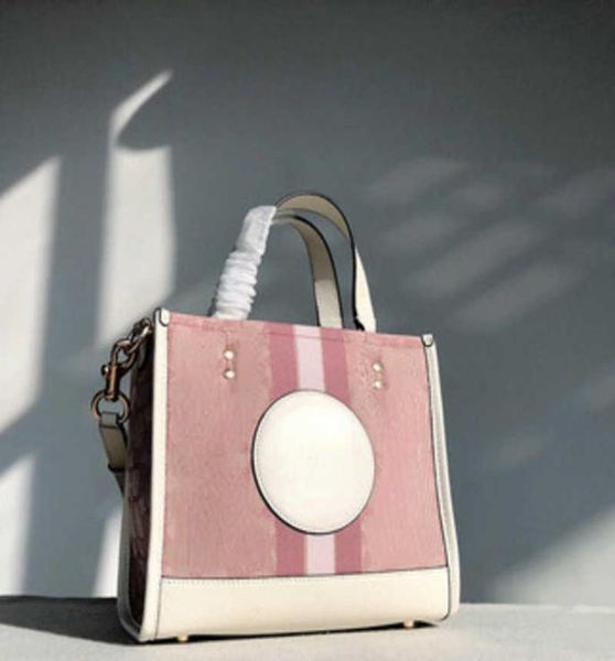 

evening bags shoulder bags 2023 commuting new trendy new female dempsey 22 portable tote chambray field round cake shopping bag4032149