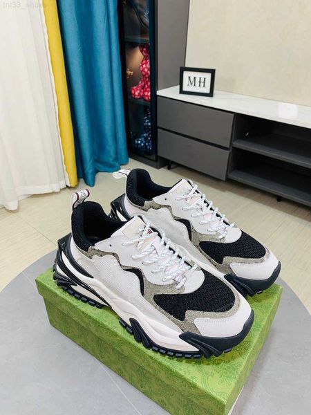 

2023 men's casual shoes mesh leather rubber sole platform sneakers northes co-branded models g