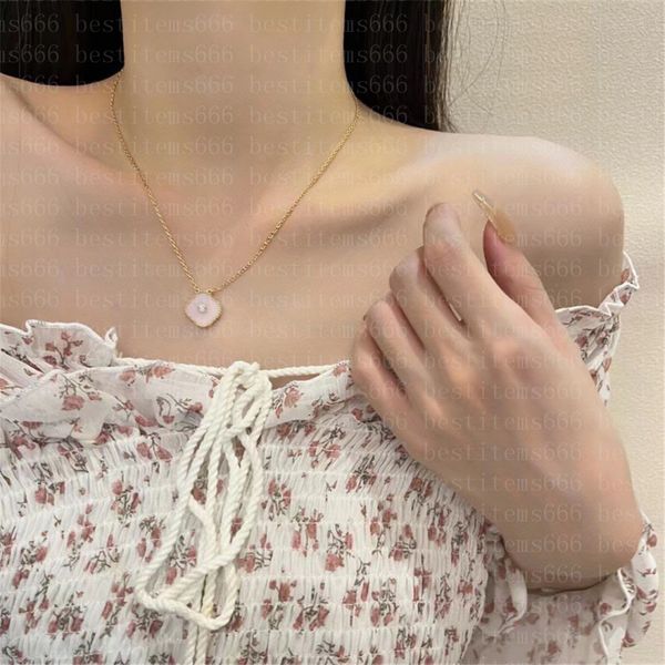 

4/four fashion classic leaf clover pendants necklaces mother-of-pearl stainless steel plated 18kwomen girl valentine's mother's da, Silver