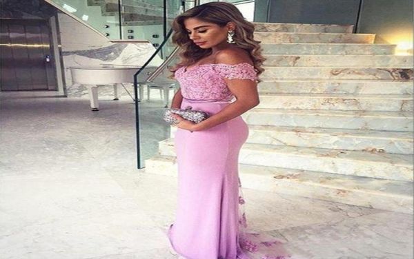 

2021 off shoulder prom dresses for satin lace beaded mermaid formal party gowns with buttons prom dresses8266125, Black