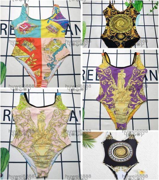

baroque hipster swimwear padded push up women039s designer onepiece swimsuits outdoor beach swimming travel bandage luxury wea6462561