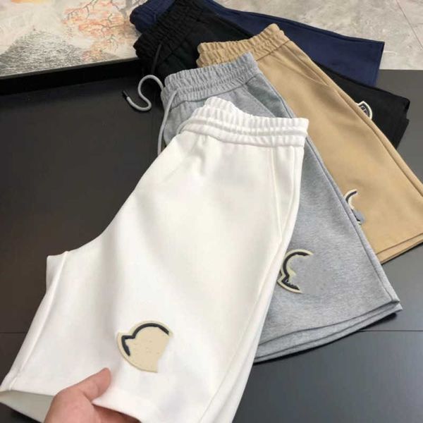 

summer mens shorts pure cotton embroidery shorts designer pants trend men casual five-point pants all-match loose sweatpants, White;black