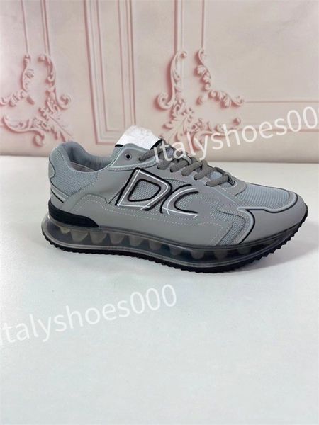 

new luxury designer sneakers calfskin casual shoes reflective shoes leather trainers all-match stylist sneaker leisure shoe, Black