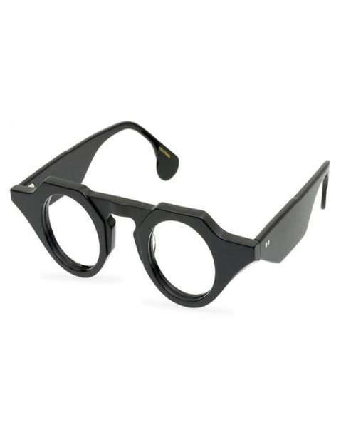 

men optical glasses frame brand thick spectacle frames vintage fashion round eyewear for women unique decorate handmade myopia eye8296659, Silver