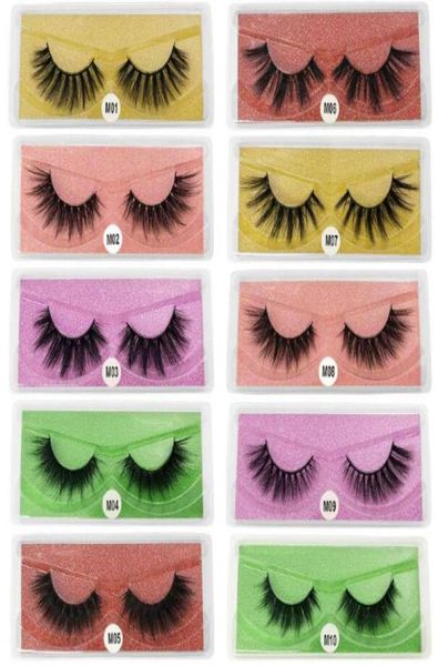 

3d false eyelashes 30405070100pair 3d mink lashes natural mink eyelashes colorful card makeup false in bulk in a pack6707191
