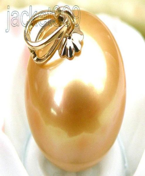 

fine pearls jewelry genuine 12mm round golden yellow south sea pearl pendant 14k solid9367726, Silver