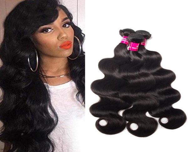 

9a mink brazilian human hair weave body wave straight loose wave deep wave 100 unprocessed brazilian peruvian malaysian indian hu9431624, Black