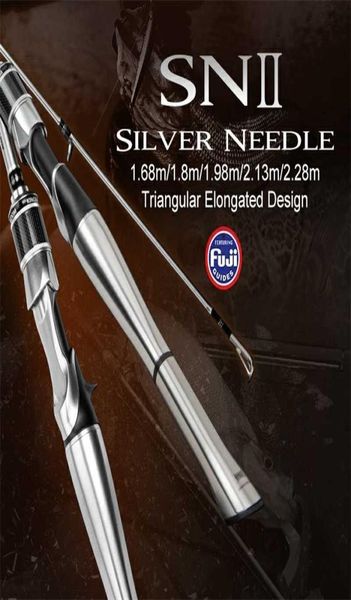 

kingdom silver needle ii fishing rods ultralight fast spinning rod 2 sections ul l ml m mh fuji ring carbon casting travel rod 2119043088