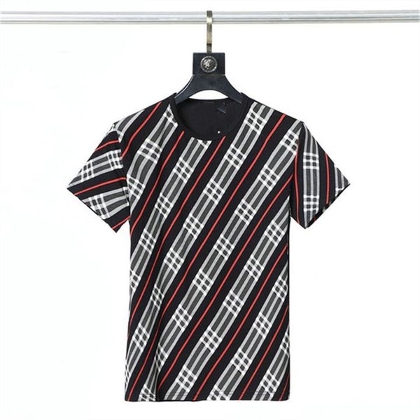 

men's t-shirt men's designer tide high-end cotton printed geometric pattern short sleeve fried street hip-hop shirt size m-xxxl b1, White;black