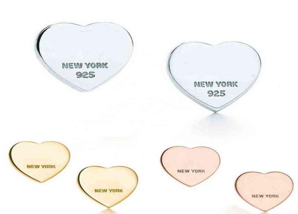 

new earrings 2020 s925 silver earrings women love stud earing heart shape luxury earring pendientes tf style fashion jewelry aa2204429557, Golden;silver