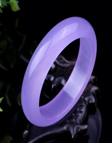 

genuine natural violet jade bangle bracelet fashion charm jewellery accessories handcarved amulet gifts for women men y2008109384287, Black