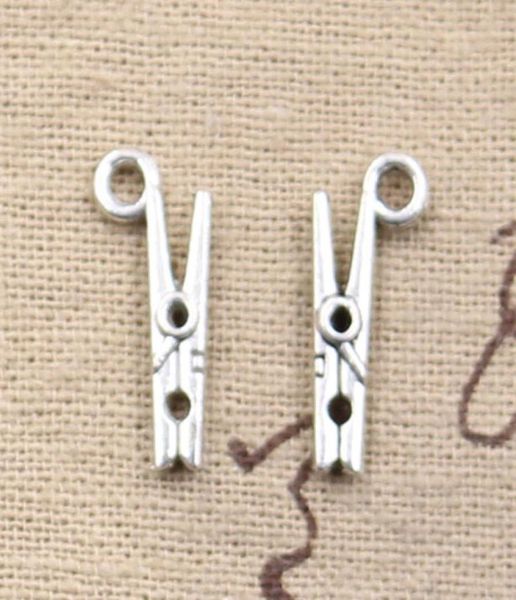 

200pcs charms clothespin 188mm antique making pendant fitvintage tibetan silverdiy bracelet necklace6507821, Bronze;silver