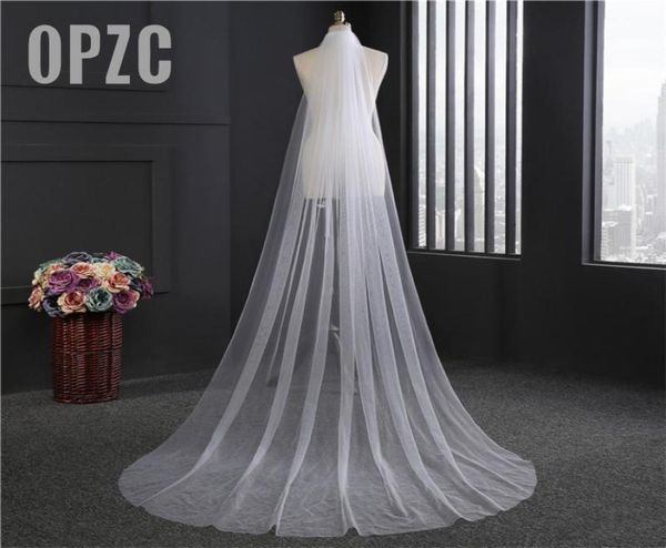 

bridal veils fashion 1 layer tull simple beautiful 300cm long wedding veil blusher voile mariage cut edge muslin with comb3124720, Black