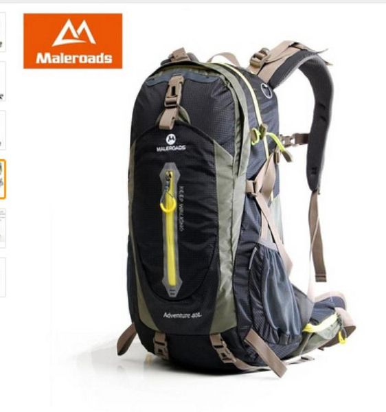 

maleroads camping hiking backpack sports bag travel trekk rucksack mountain climb equipment 40 50l for men women males teengers3693535