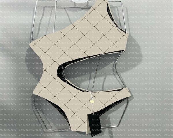 

women one shoulder swimwear onepiece small letter cutout bikini set push up swimsuit bathing suit swimming suit9854427