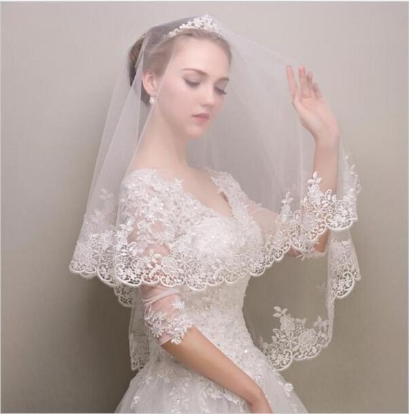 

discount lace wedding veil bridal veils 15 meters wedding veils veu de noiva bridal accessories 20207295798, Black