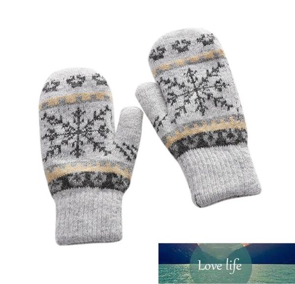 

fashion lady winter warm mittens women knitted christmas snowflake plus velvet thick driving windproof full finger gloves h52 fact3450651, Blue;gray