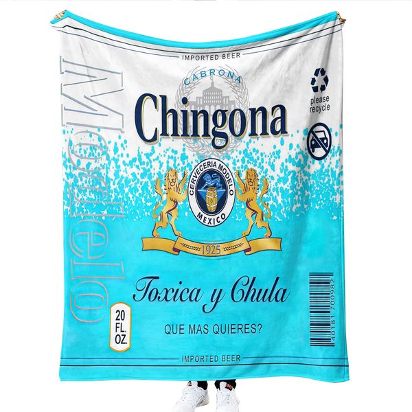 

new fashion customizable mexican borracho borracha blanket super soft fleece throw flannel blankets, Silver