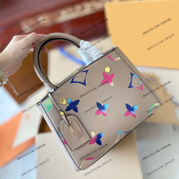 

23ss women luxurys designers totes bags crafty onthego handbag colorful flowers crossbody ladies handbags with original dust bag detachable