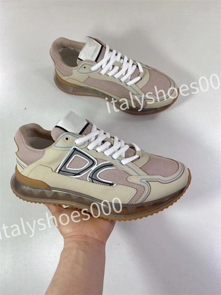 

luxury designer sneakers calfskin casual shoes reflective shoes leather trainers all-match stylist sneaker leisure shoes, Black