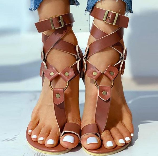 

sandals leather flat heel thong beach shoes summer clip toe women flipflops slippers fashion snake pattern ankle strap8965195, Black