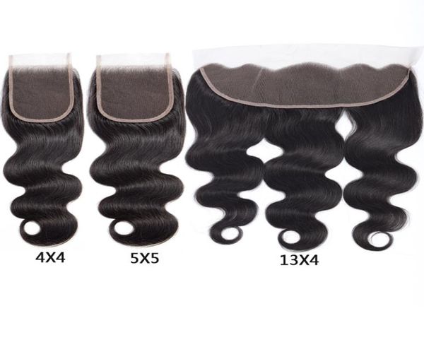 

human hair swiss 13x4 lace frontal closure ear to ear or 4x4 human hair lace closure or 5x5 lace closure straight body wave deep k4374723, Black;brown