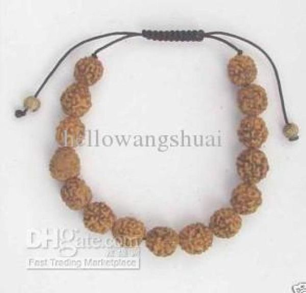 

rudraksha rudraksh bracelet 5 faceted 9mm 15 beads012344941720, Black